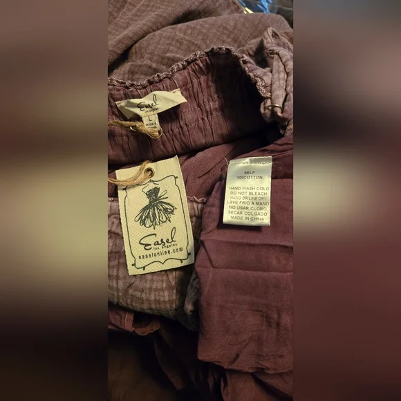 EASEL Mineral Washed Cotton Gauze Maxi Dress #466-471 - Picture 12 of 12